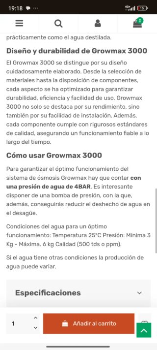 GrowMax Water 3000 Osmosis