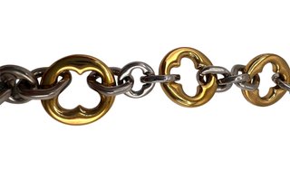 Cadena Louis Vuitton bandolera oro/plata