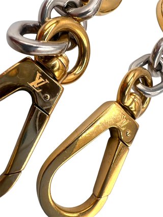 Cadena Louis Vuitton bandolera oro/plata