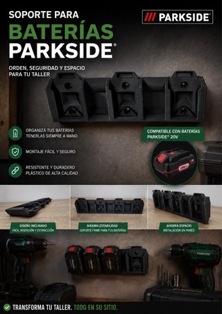 Soporte Baterías Parkside