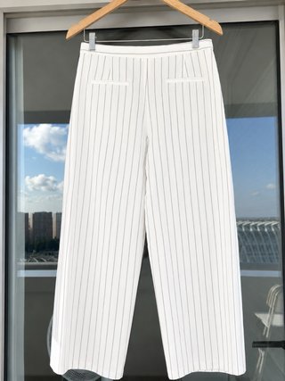 Pantalón Zara Lino Rayas Talla S