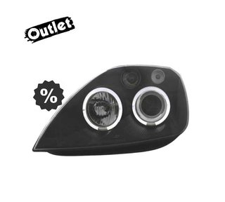 FE FAROS PARA FORD FIESTA 02-08 OJOS ANGEL FONDO NEGRO R1455