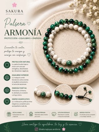 Pulsera Sakura Armonía Protección Equilibrio