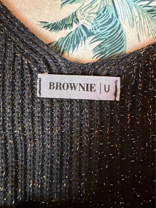 Top de punto de Brownie