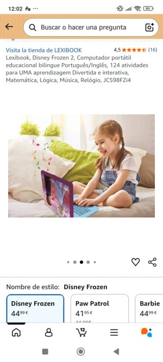 Lexibook Frozen 2 Portátil Educativo Inglés/Portug