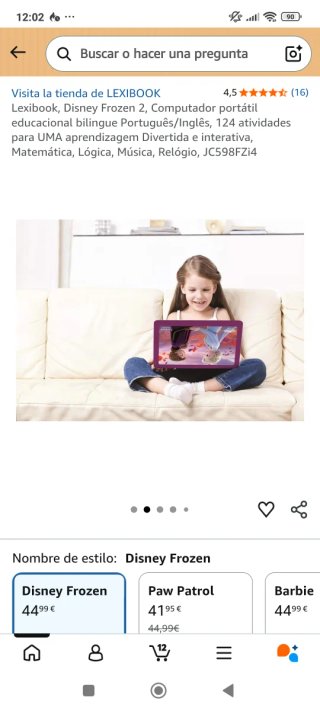 Lexibook Frozen 2 Portátil Educativo Inglés/Portug