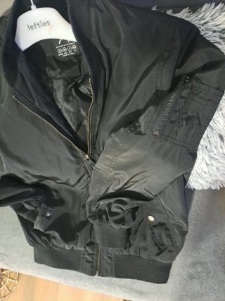Chaqueta Bomber Negra Talla S