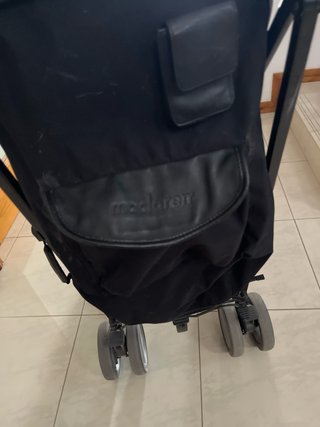 Silla de paseo Maclaren de piel   negra