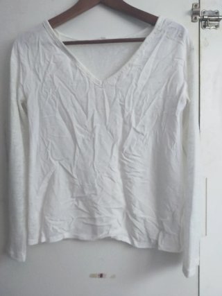 Camiseta Springfield Talla S Blanca Manga Larga