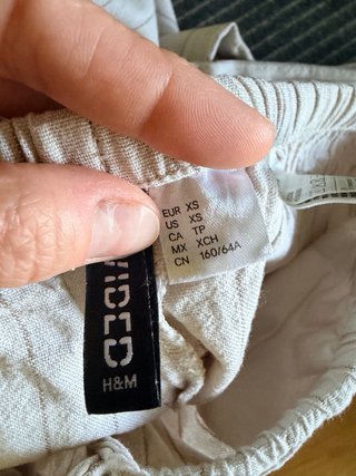 Pantalón de lino beige