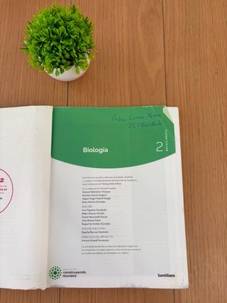 Libro biologia de segundo de bachillerato