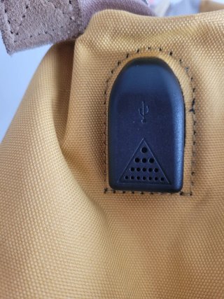 Mochila Himawari amarilla y gris