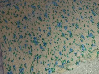 Top Fruncido Floral Blanco y Azul