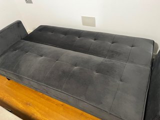 Sofá Cama Estilo Italiano Negro/Gris