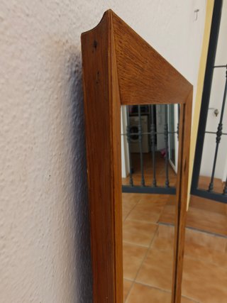 Espejo con marco de madera 64x110cm