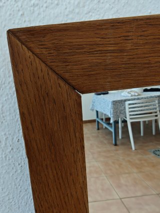 Espejo con marco de madera 64x110cm