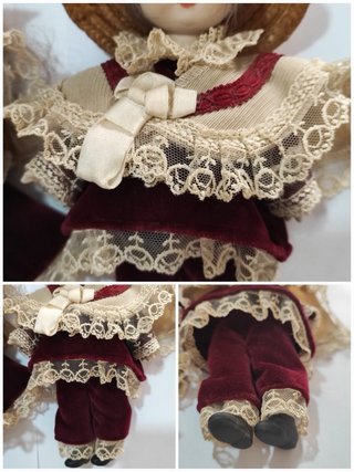 Bambole di porcellana in stile vittoriano vintage