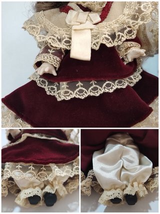 Bambole di porcellana in stile vittoriano vintage