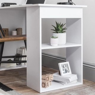 Escritorio con Estantería Mesa Soporte PC Computad