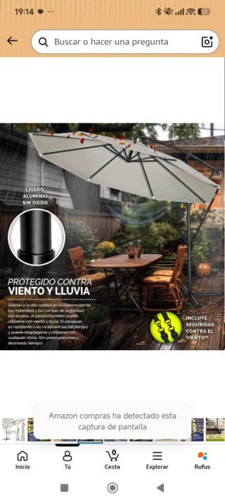 Sombrilla Beige 350cm Marca: tillver