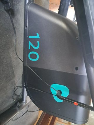 Elíptica negra y verde maca Domyos 120