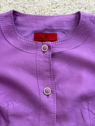 Chaqueta vintage CH Carolina Herrera de seda y alg