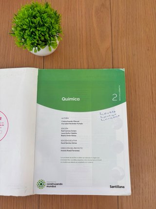 Libro Quimica de segundo de bachillerato