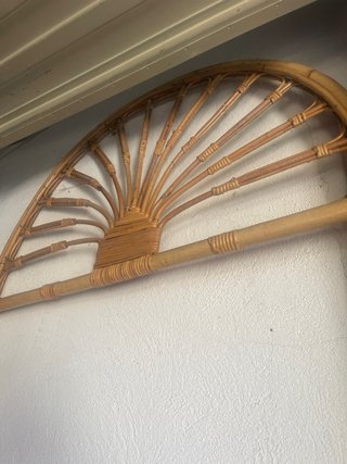 Dos cabeceros de cama 90 cm dorado de mimbre