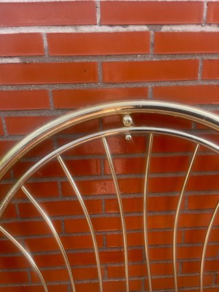 Dos cabeceros de cama 90 cm dorado de mimbre
