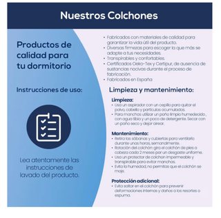 Colchón viscoelástico 90x190x20 cm