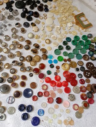 Lote botones vintage y accesorios