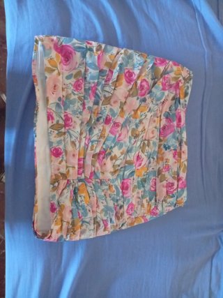 Falda mini estampada flores
