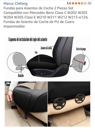 Fundas Asientos Mercedes PU Cuero Impermeable