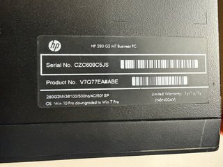 HP 280 G2 MT i3 8GB RAM