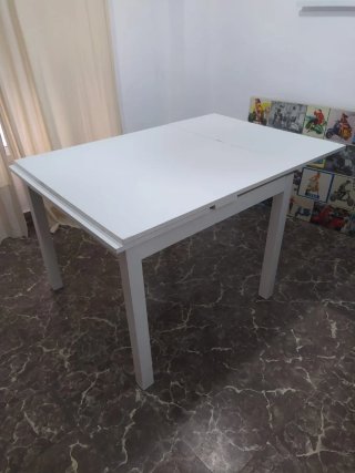 Mesa extensible BJURSTA IKEA blanca