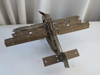 Avión Metálico Artesanal Antiguo