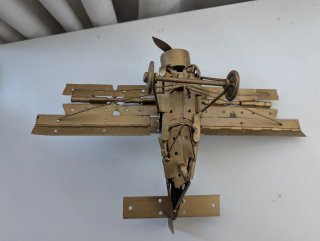 Avión Metálico Artesanal Antiguo