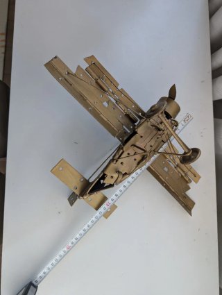 Avión Metálico Artesanal Antiguo