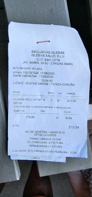 Colchón sanitario para cama articulada