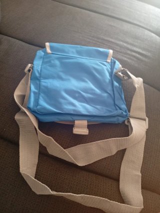 Bolso bandolera azul y gris