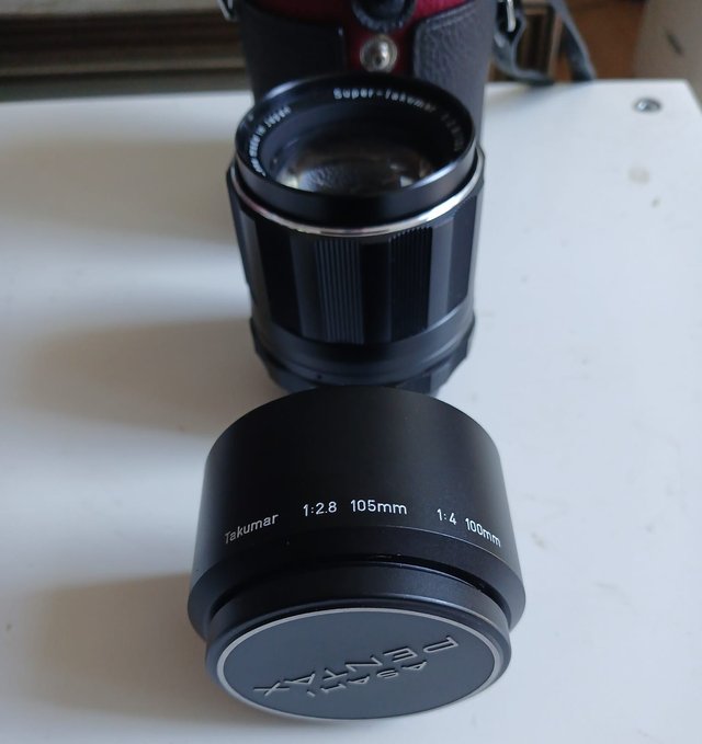 3 Objetivos Asahi Pentax con Fundas