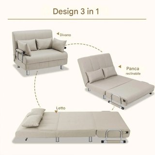 Sofá Sillón Cama 2 Plazas una Plaza y Media Hierro