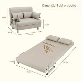 Sofá Sillón Cama 2 Plazas una Plaza y Media Hierro