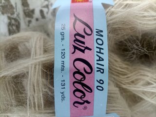 Lote 20 ovillos Mohair 90% Color Natural