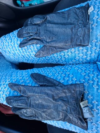 Guantes de piel negros mujer Talla 8