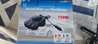 Calefactor ventilador 150W para caravana/camping