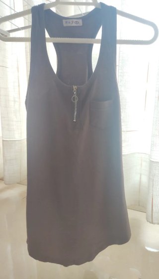Camiseta sin mangas M & F con cremallera