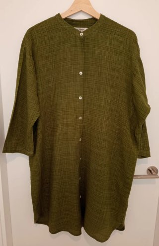 Vestido camisero verde talla única