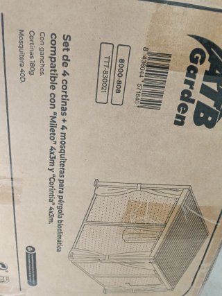 2 Cortinas Pérgola Bioclimática Tela y mosquiteras