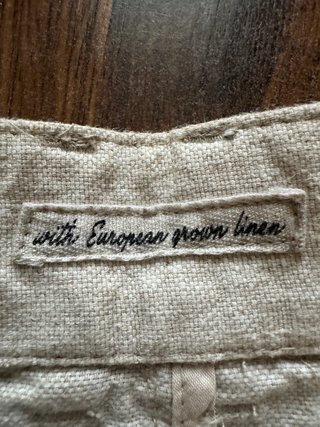 Pantalón de lino Zara beige